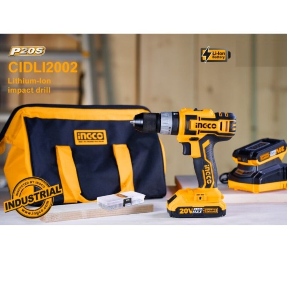 İngco Cıdlı2002 Akülü Vidalama 20v Darbeli