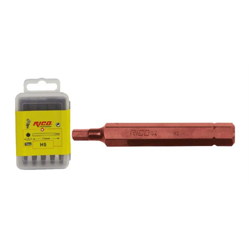 Rico H5-75x10 mm Bits Uç Mıknatıslı Kırmızı - 005-KK1184