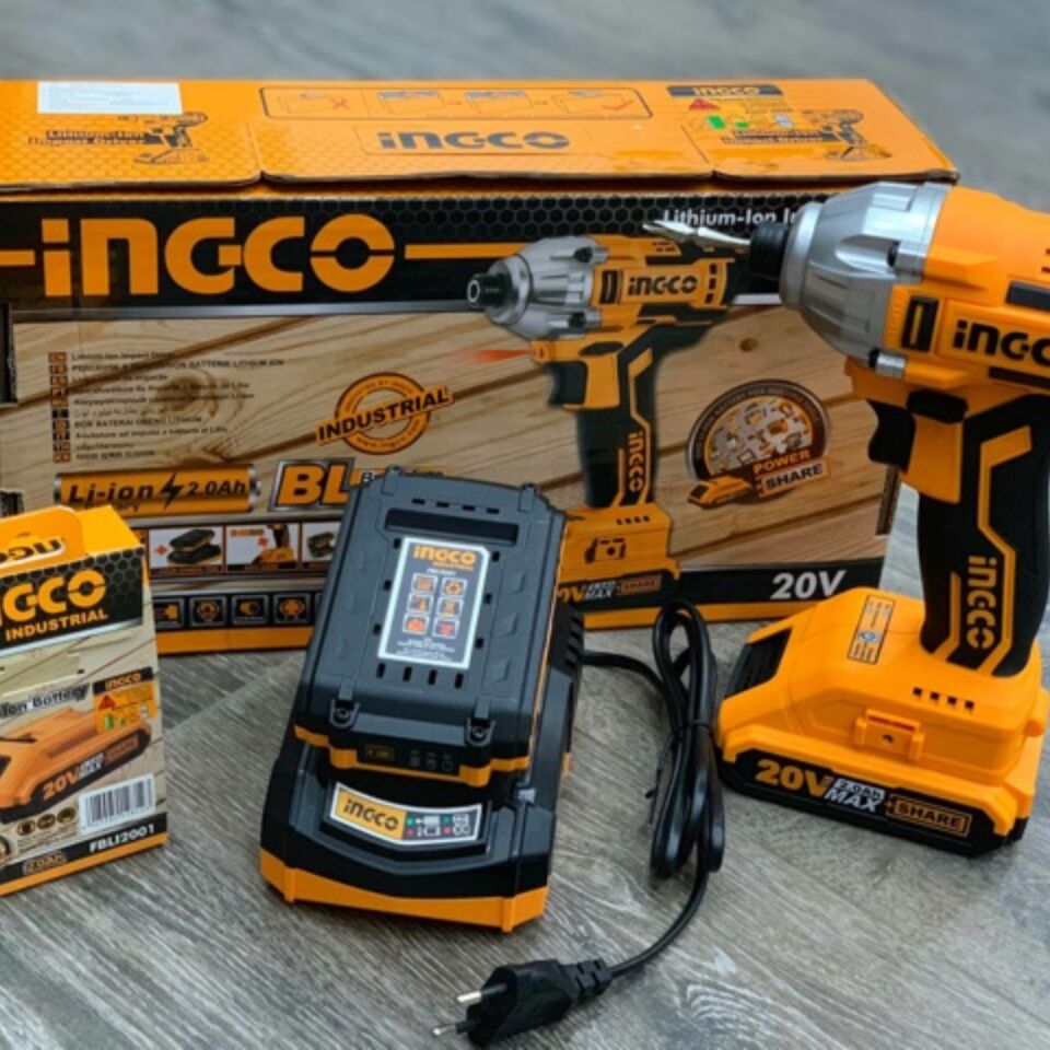 İngco Cırlı2002 Akülü Vidalama Kömürsüz 1/4 20v