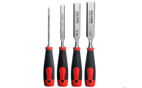 Ceta Form 4 Parça Plastik Saplı Düz Iskarpela Takımı - L50-B4-2