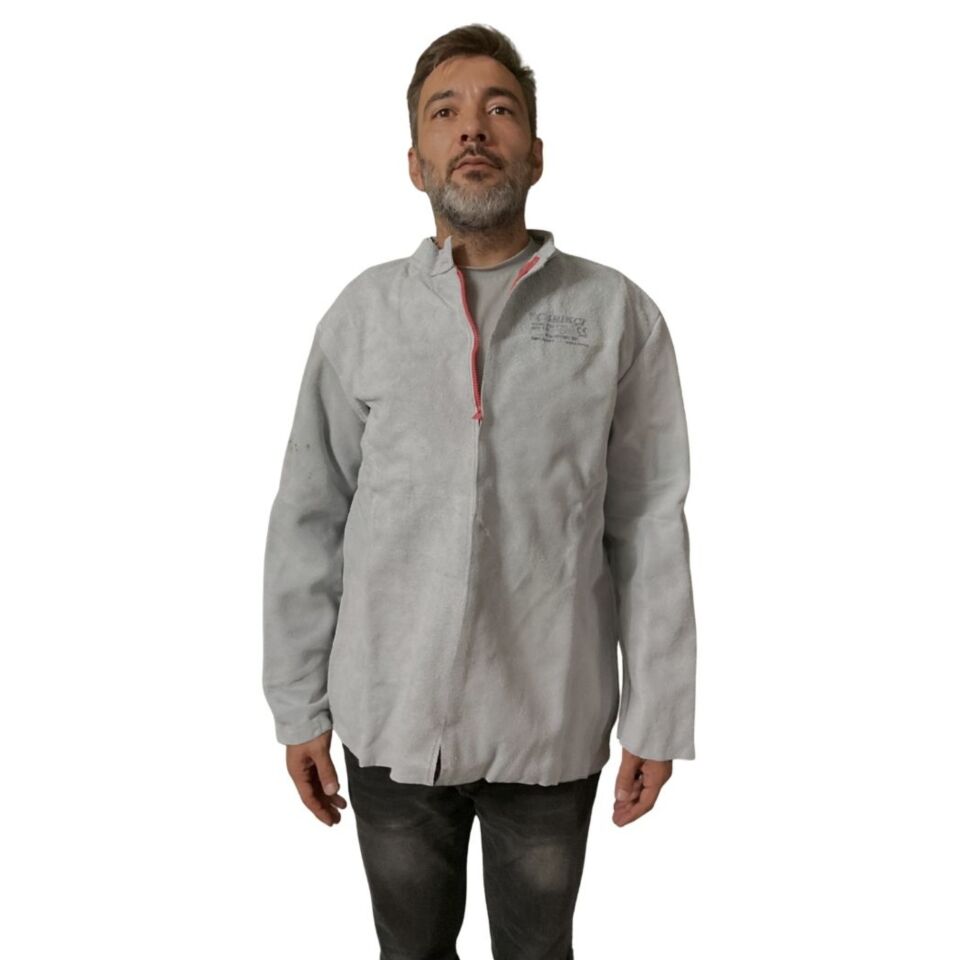 Deri Kaynakçı Ceket