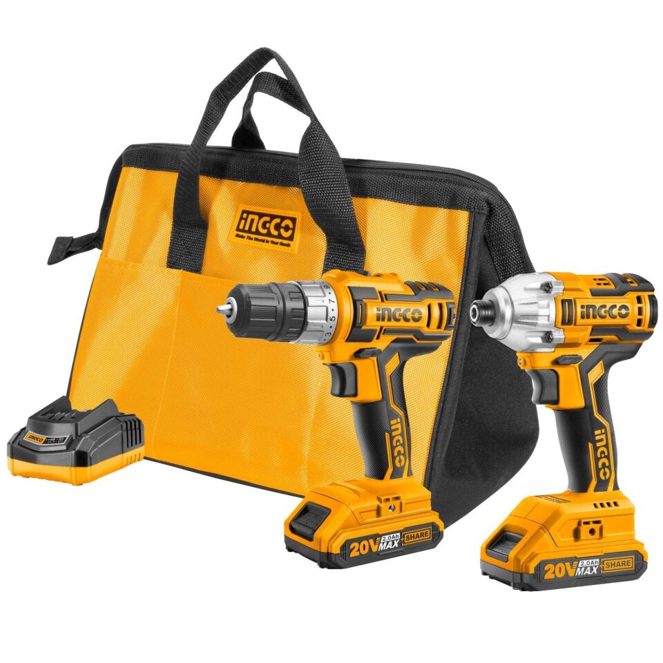 İngco Cklı 2006 Matkap-vidalama 2 Li Set 20 V
