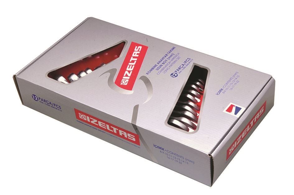 İzeltaş 8 Lı Kombine Anahtar Takımı Uzun Boy - 0330002108