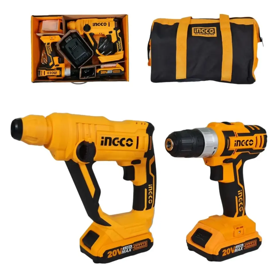 İngco Cklı 2008 Matkap-kırıcı Delici Set 2li 20v