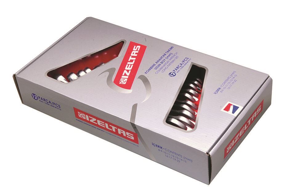 İzeltaş 12 Lı Kombine Anahtar Takımı Uzun Boy - 0330002112