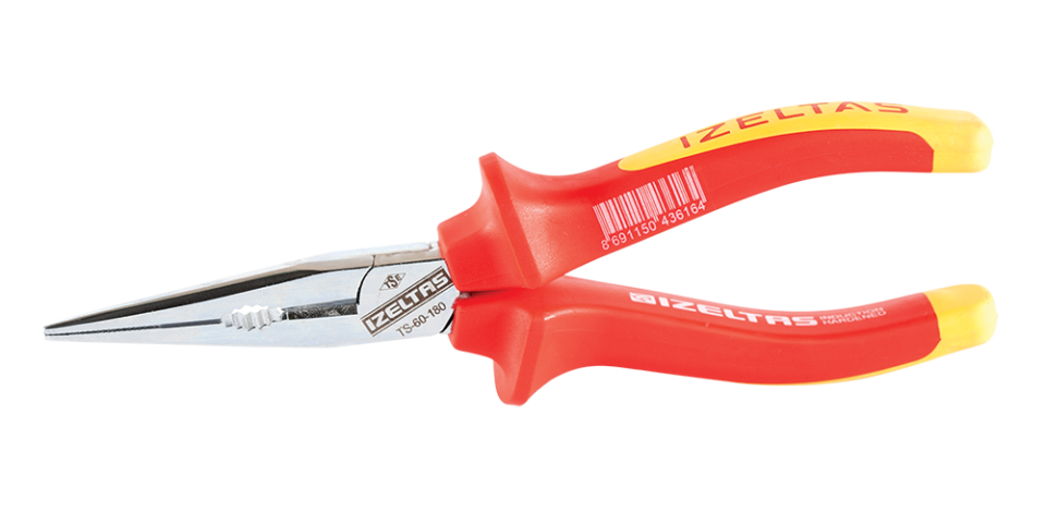 İzeltaş 140 mm Uzun Düz Kargaburun Elektrıkçı İzoleli 1000 V - 3220136140