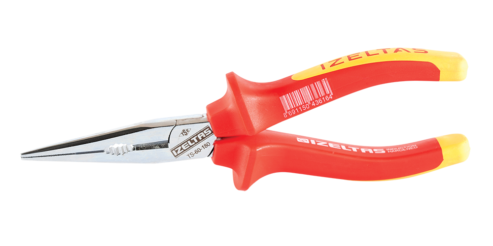 İzeltaş 160 mm Uzun Düz Kargaburun Elektrıkçı İzoleli 1000 V - 3220136160