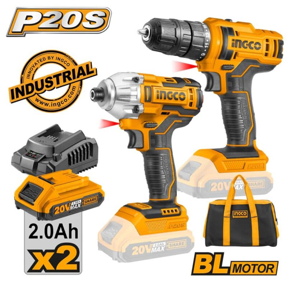 İngco Cklı 2016 Matkap-vidalama 2 Li Set 20v