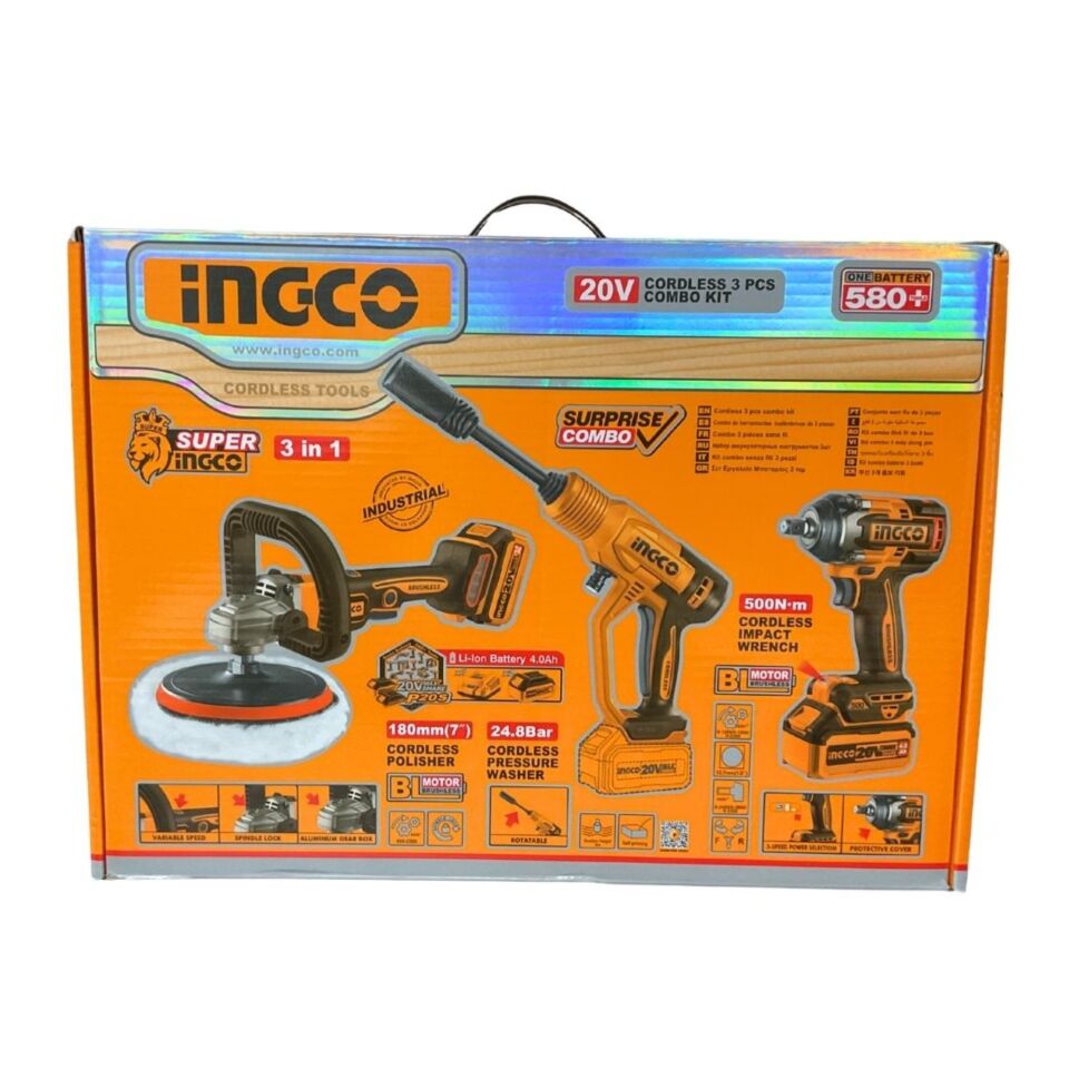 İngco Coslı250184e Akülü Kömürsüz Set 3lü