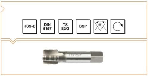 MTE Makina Takım HSS-E DIN 5157 Whitworth Boru Vidalı Son Kılavuz G 1/4 B00109451316
