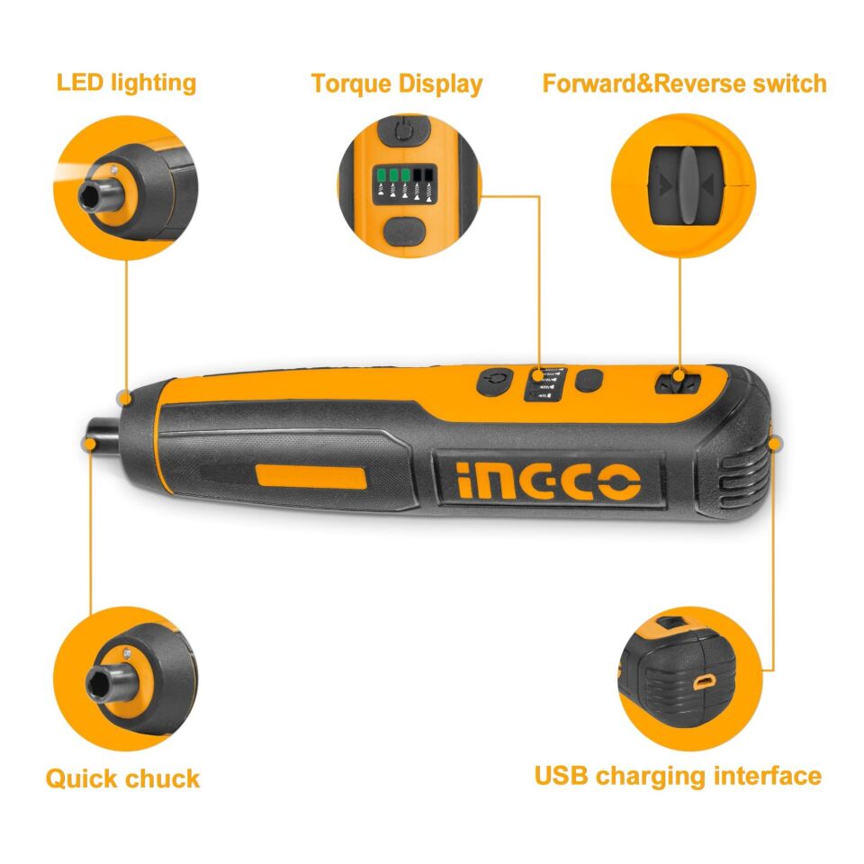 İngco Csdlı0403 Li-ion Akülü Vidalama 1/4 4v