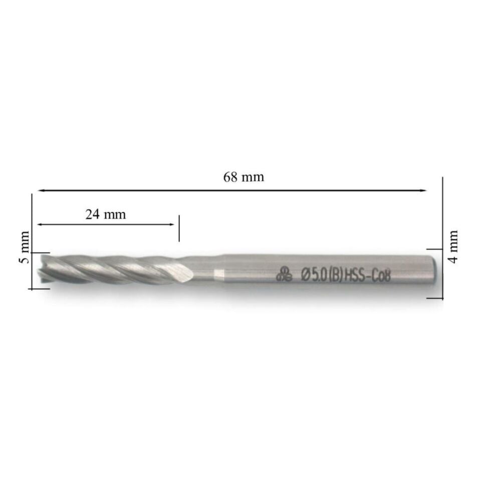 Mte Hsse Parmak Freze Uzun Dın844 5 Mm 276220500