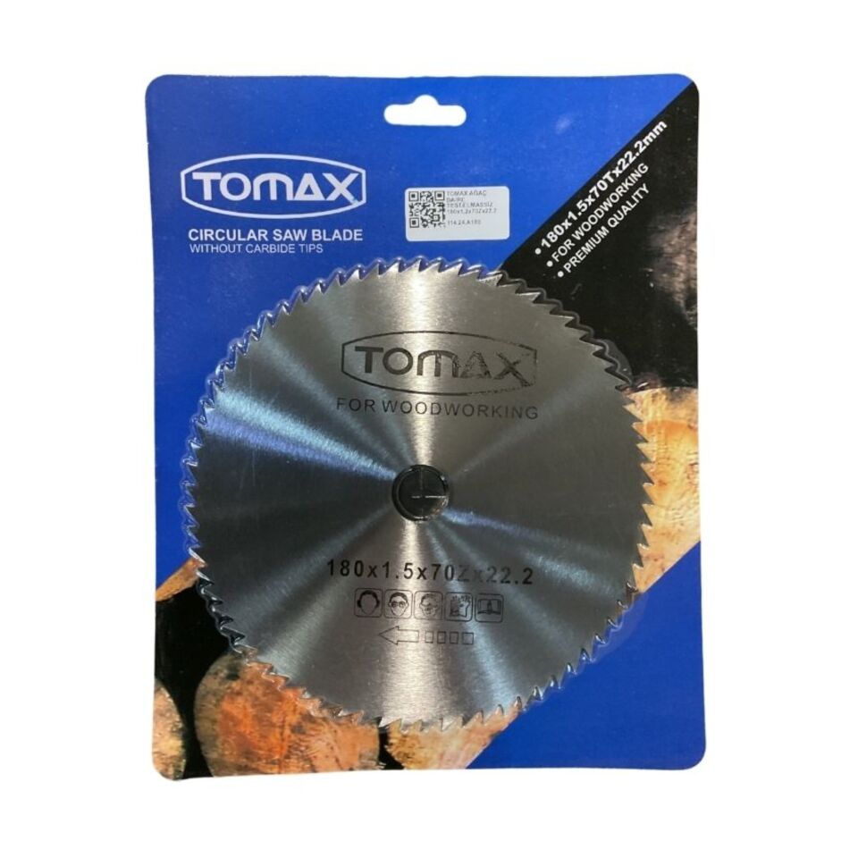 Tomax Ağaç Daire Test.elmassız 180x1.5x70zx22.2