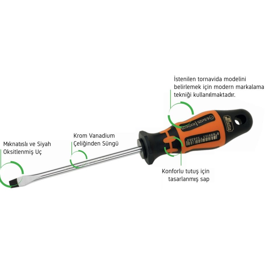 Retta Rxd5150 Tornavida Düz 5.0x150 Mm