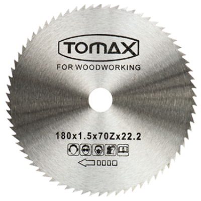 Tomax Ağaç Daire Test.elmassız 180x1.5x70zx22.2