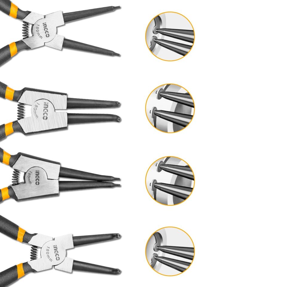 İngco Hccps01180 Segman Pense Seti 4 Lü 180 Mm
