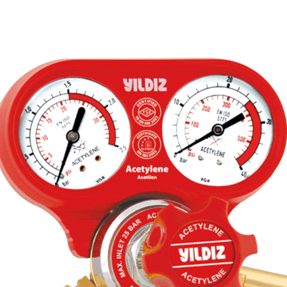 Yıldızgaz 5411s Asetilen Basınç Düşürücü 0.10 Bar