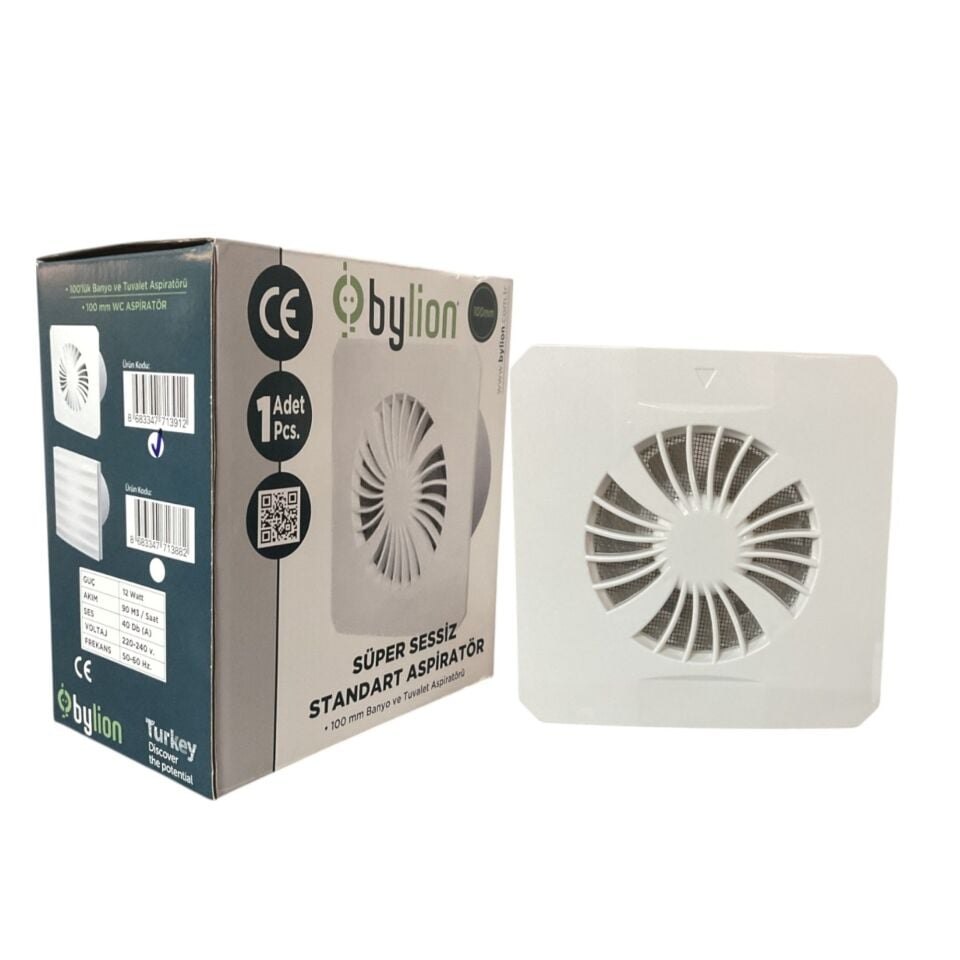 Bylion Banyo-tuvalet Aspiratör 100 Mm Asp-100