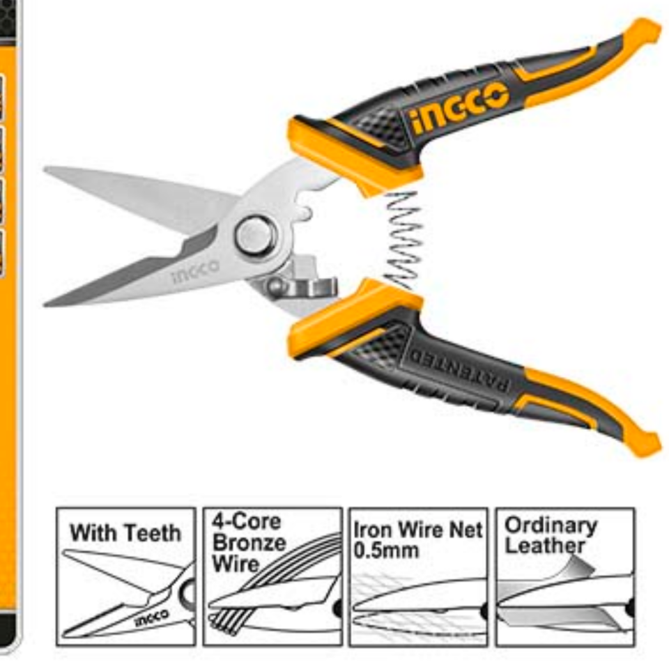 İngco Hes0187 Elektrikçi Makası 178 Mm
