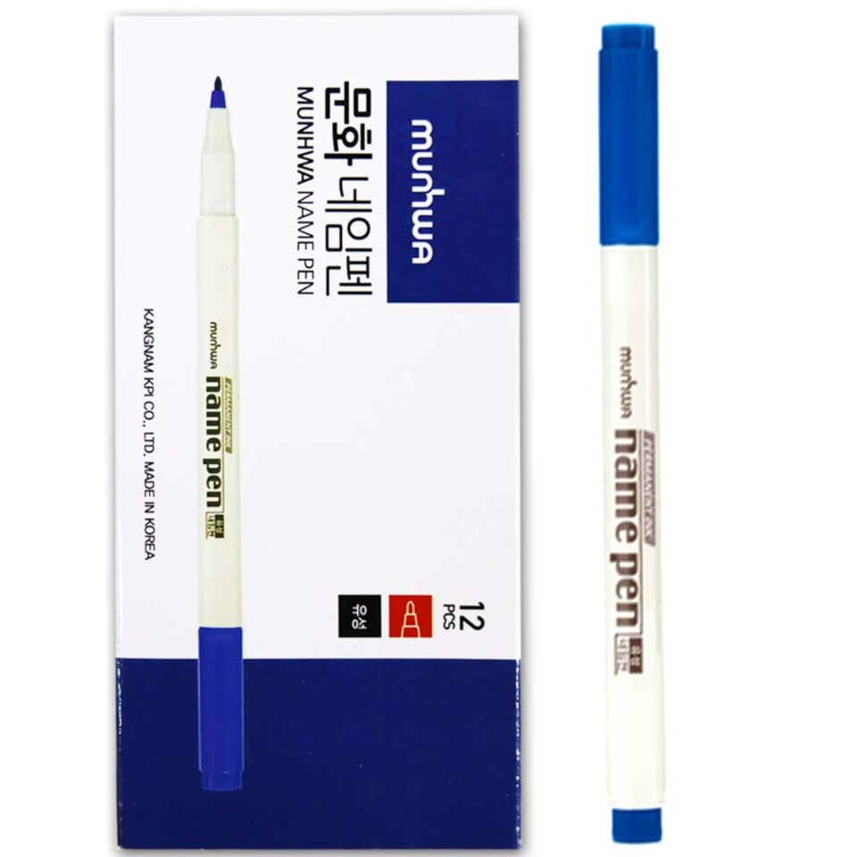 Munhwa Name Pen Asetat Kalemi Extra Fıne S Mavi