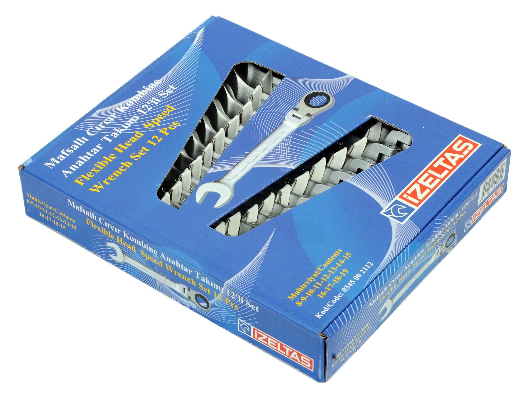 İzeltaş * 12 Lı Mafsallı Cırcır Kombine Anah. Tk. - 0345002112