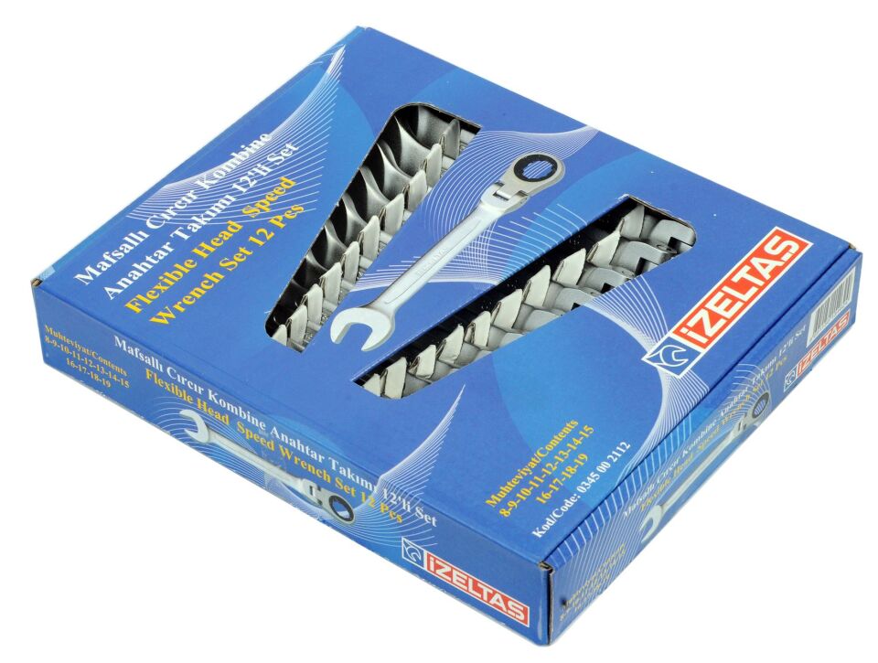 İzeltaş * 12 Lı Mafsallı Cırcır Kombine Anah. Tk. - 0345002112