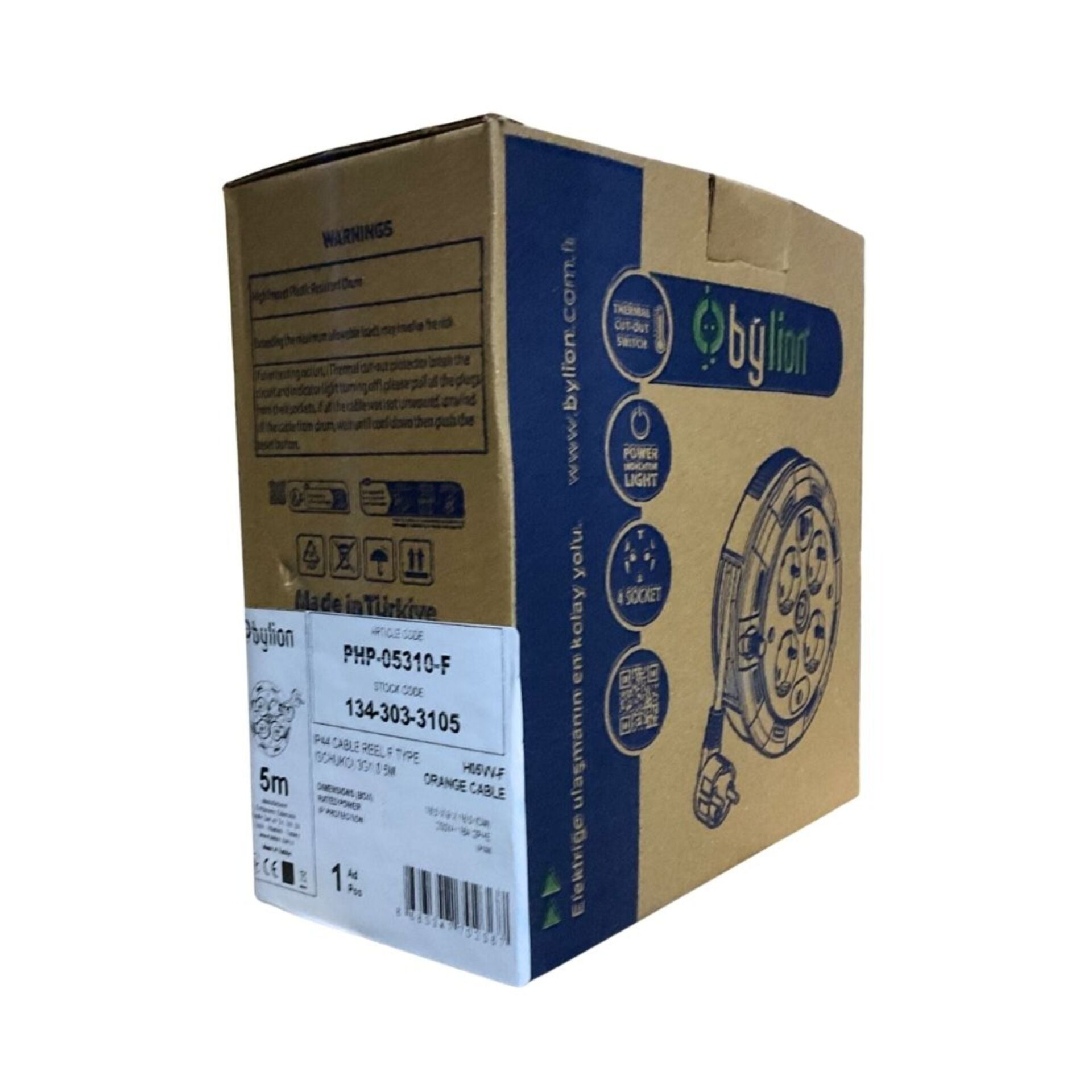 Bylion Ev Tipi Mak.kablo Kapaklı 3x1 5mt Php05310f