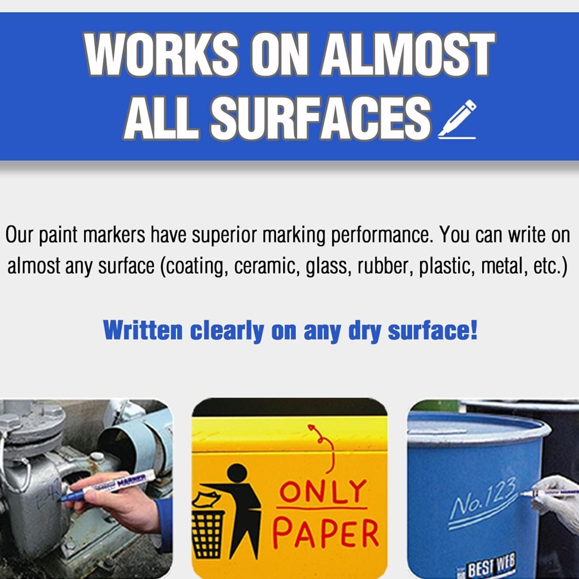 Munhwa Paınt Marker Tam Örtücü Boya Kalemi Mavi