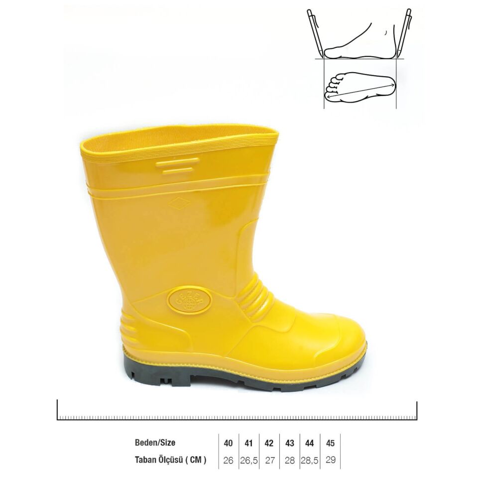 Gezer Sarı Çizme Kısa No: 37