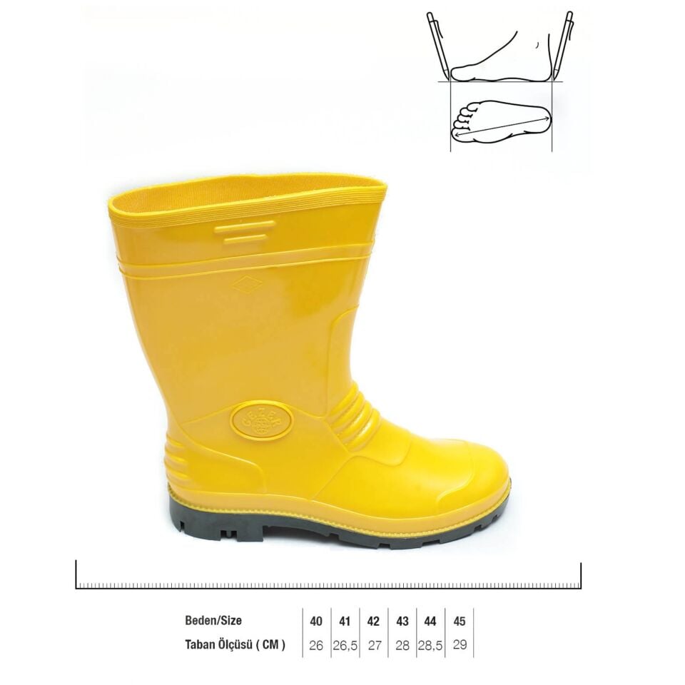 Gezer Sarı Çizme Kısa No: 38