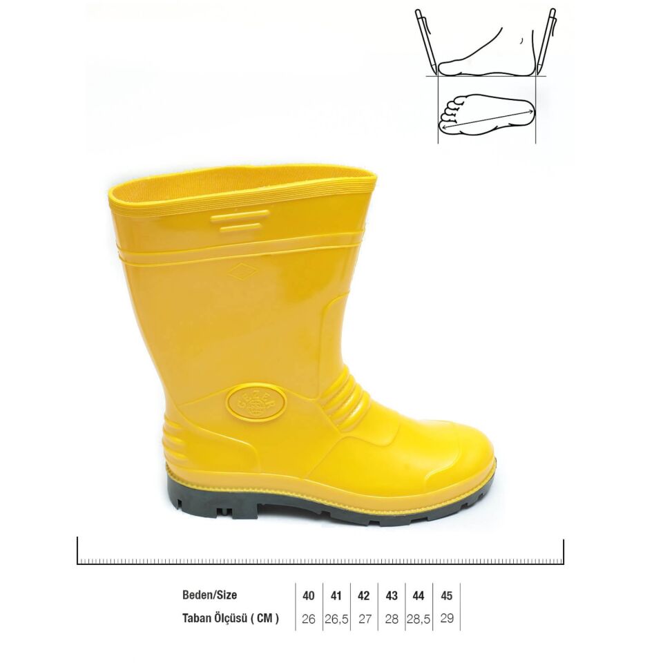 Gezer Sarı Çizme Kısa No: 42