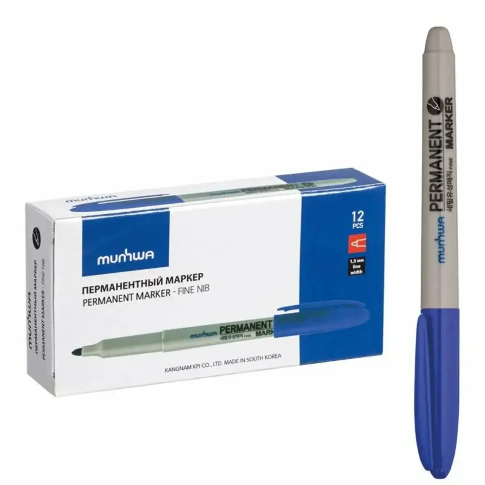 Munhwa Permanent Marker Asetat Kalemi Fıne Mavi