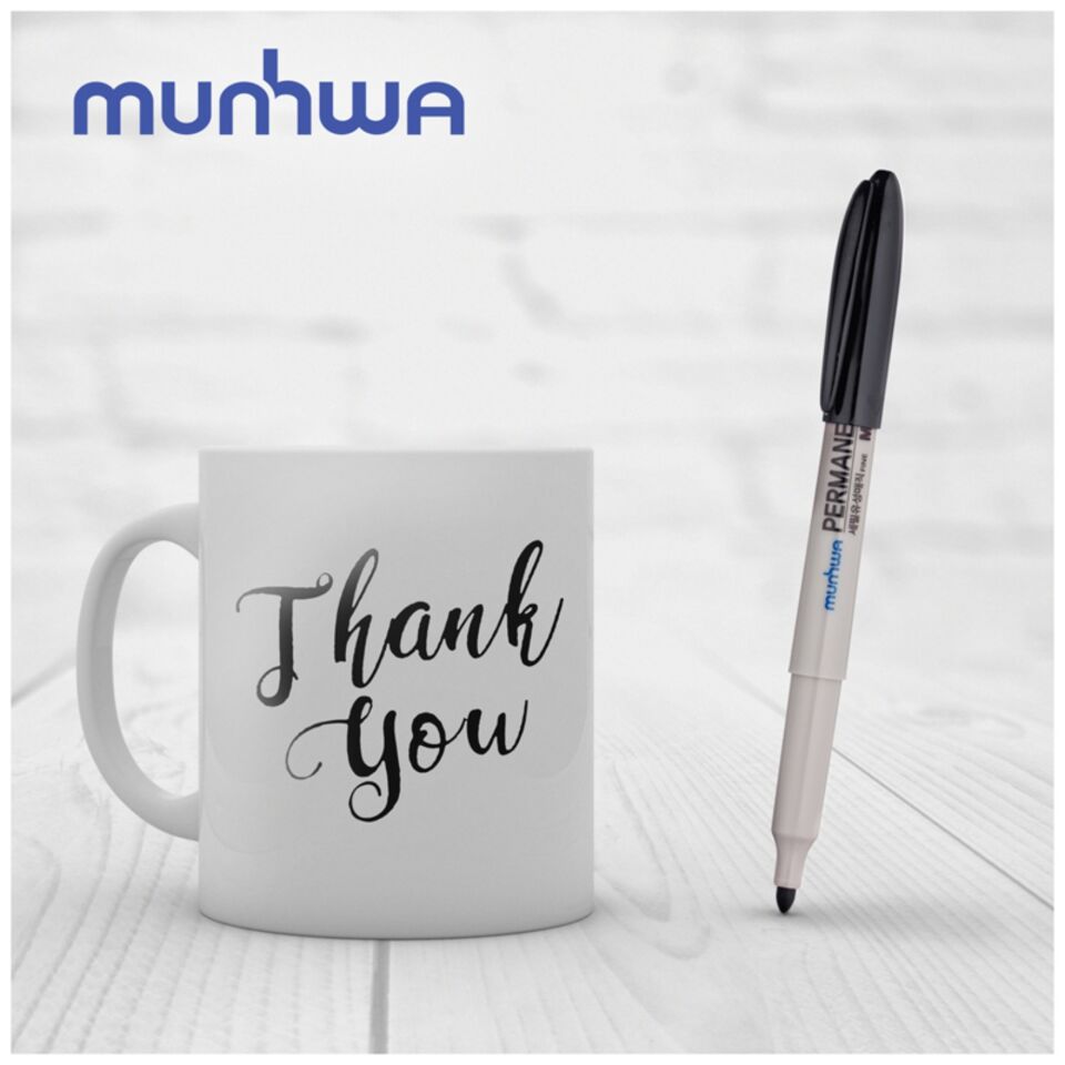 Munhwa Permanent Marker Asetat Kalemi Fıne Siyah