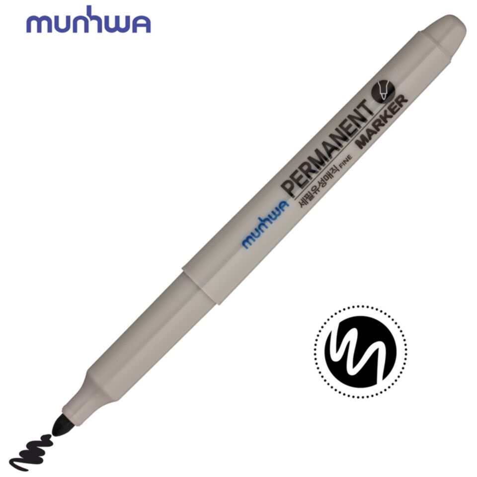 Munhwa Permanent Marker Asetat Kalemi Fıne Siyah
