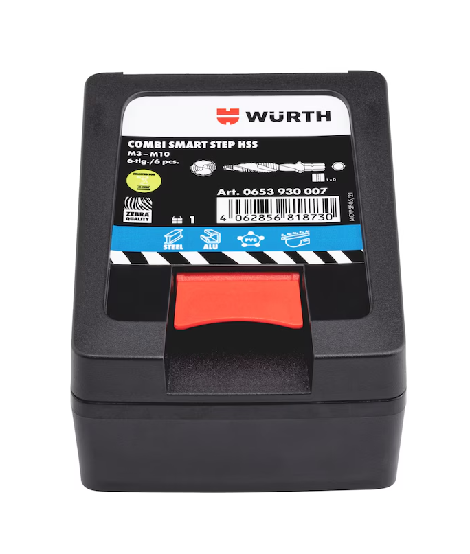 Würth Kombine kılavuz seti HSS SMART STEP 6 parça 0653930007