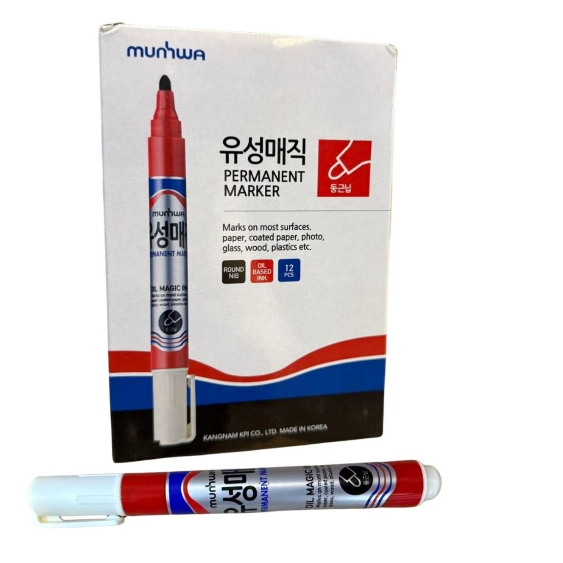 Munhwa Permanent Marker Koli Kalemi Kırmızı