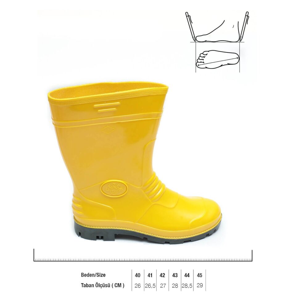 Gezer Sarı Çizme Kısa No: 45