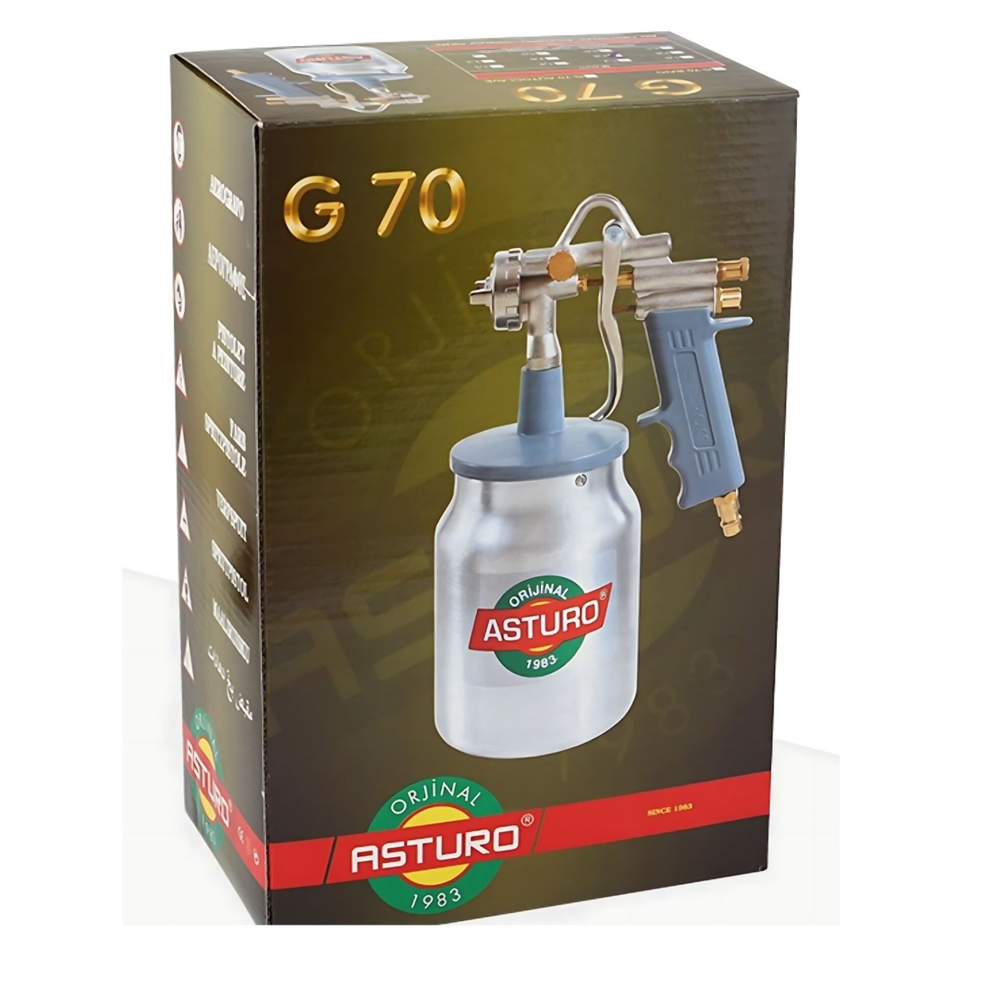 Asturo Boya Tabancası Alttan Depo G70 1.8 Mm