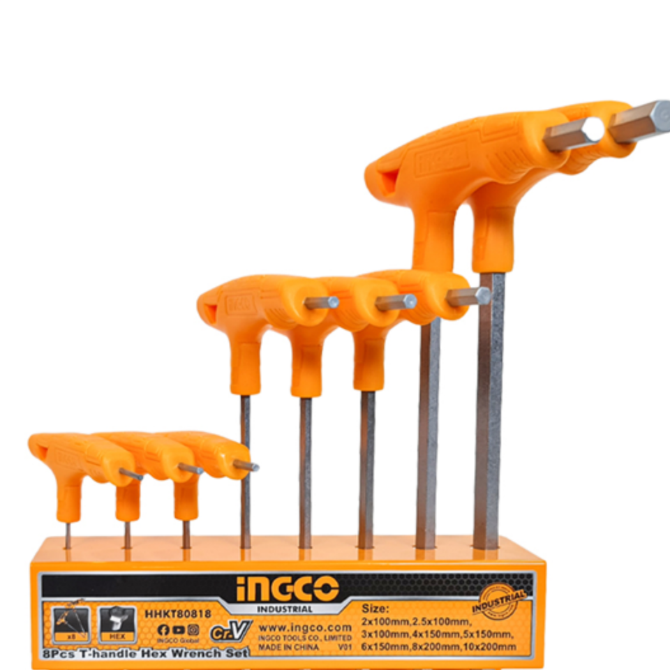 İngco Hhkt80818 T Kollu Allen Anahtar Seti 8 Li