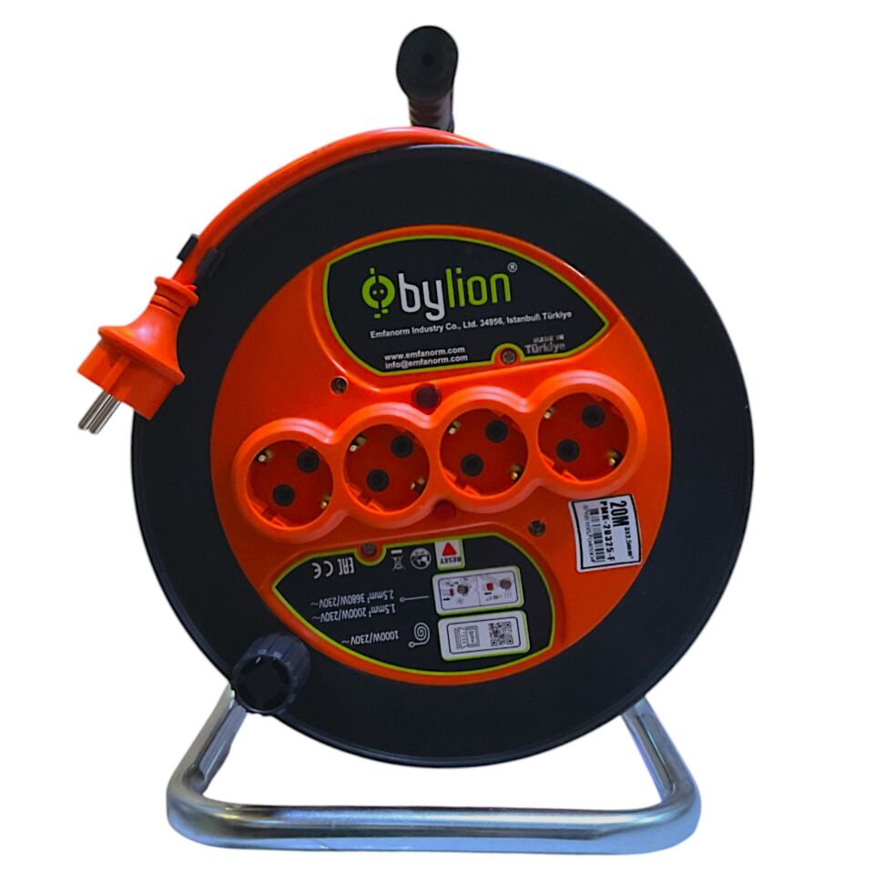 Bylion Seyyar Makara Kablo 3x2.5mm 20 Mt Pmk20325f