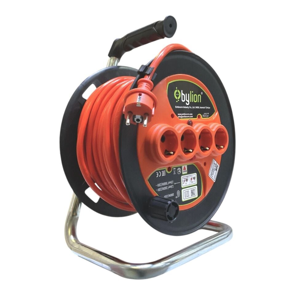 Bylion Seyyar Makara Kablo 3x2.5mm 30 Mt Pmk30325f