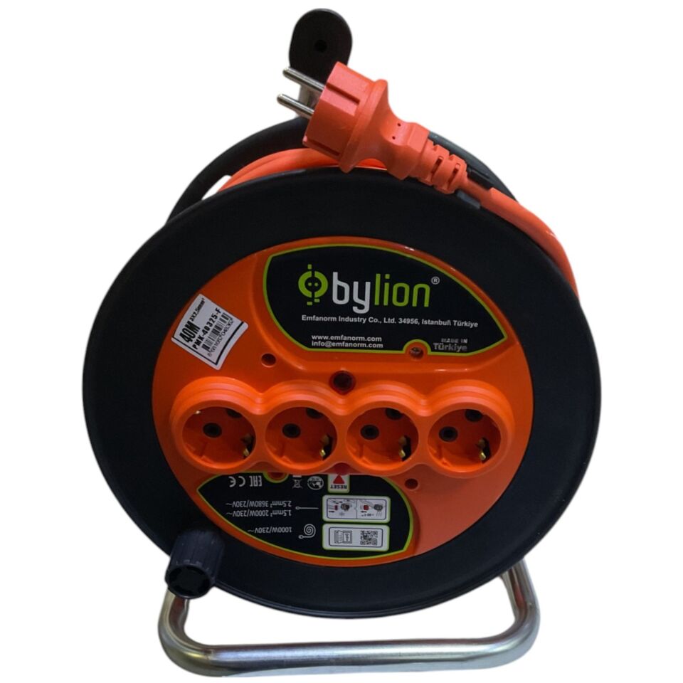 Bylion Seyyar Makara Kablo 3x2.5mm 40 Mt Pmk40325f
