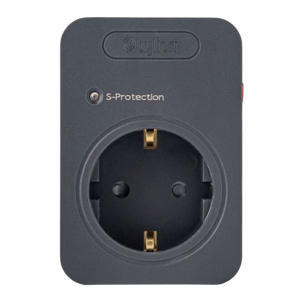 Bylion Şok Ve Akım Korumalı Fiş Priz Siyah 720j