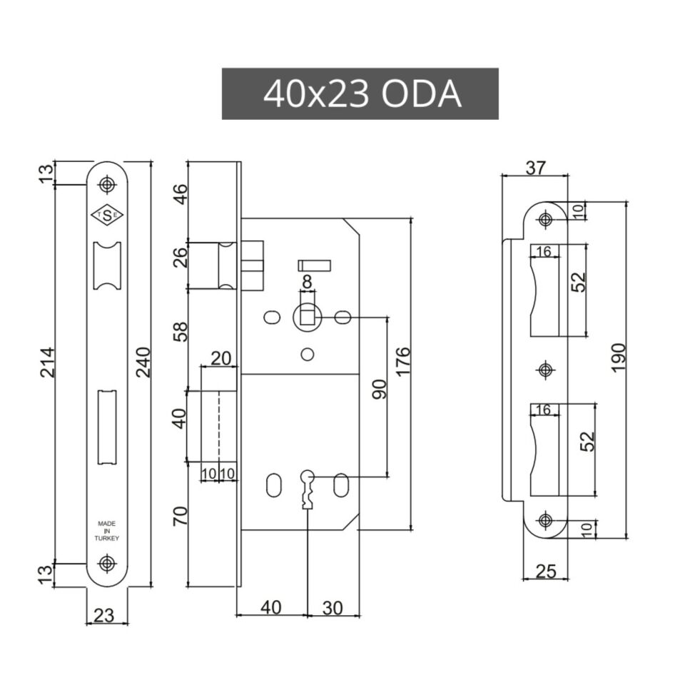 Dooraks Oda Kapı Kil.sessiz Nikel Oval 40 Mm 401