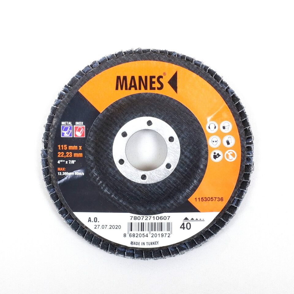 Manes Flap Disk Zımpara A.o.115x22 P40