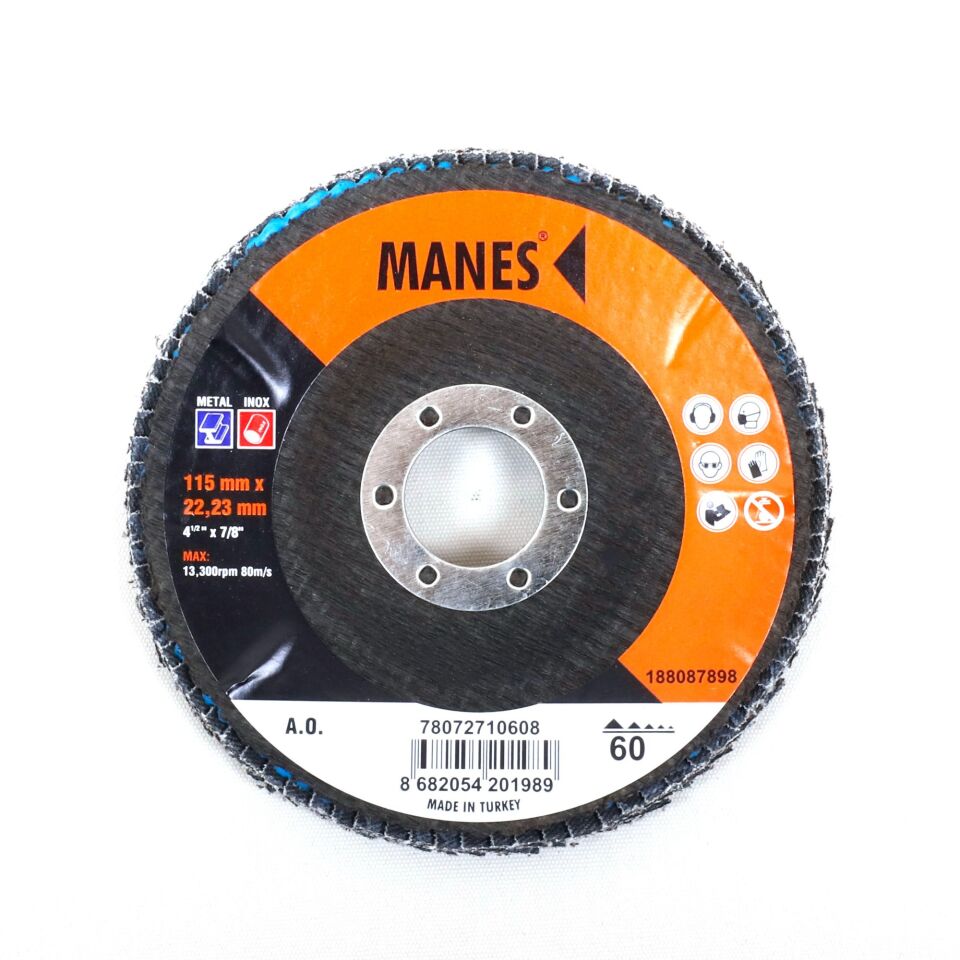 Manes Flap Disk Zımpara A.o.115x22 P60