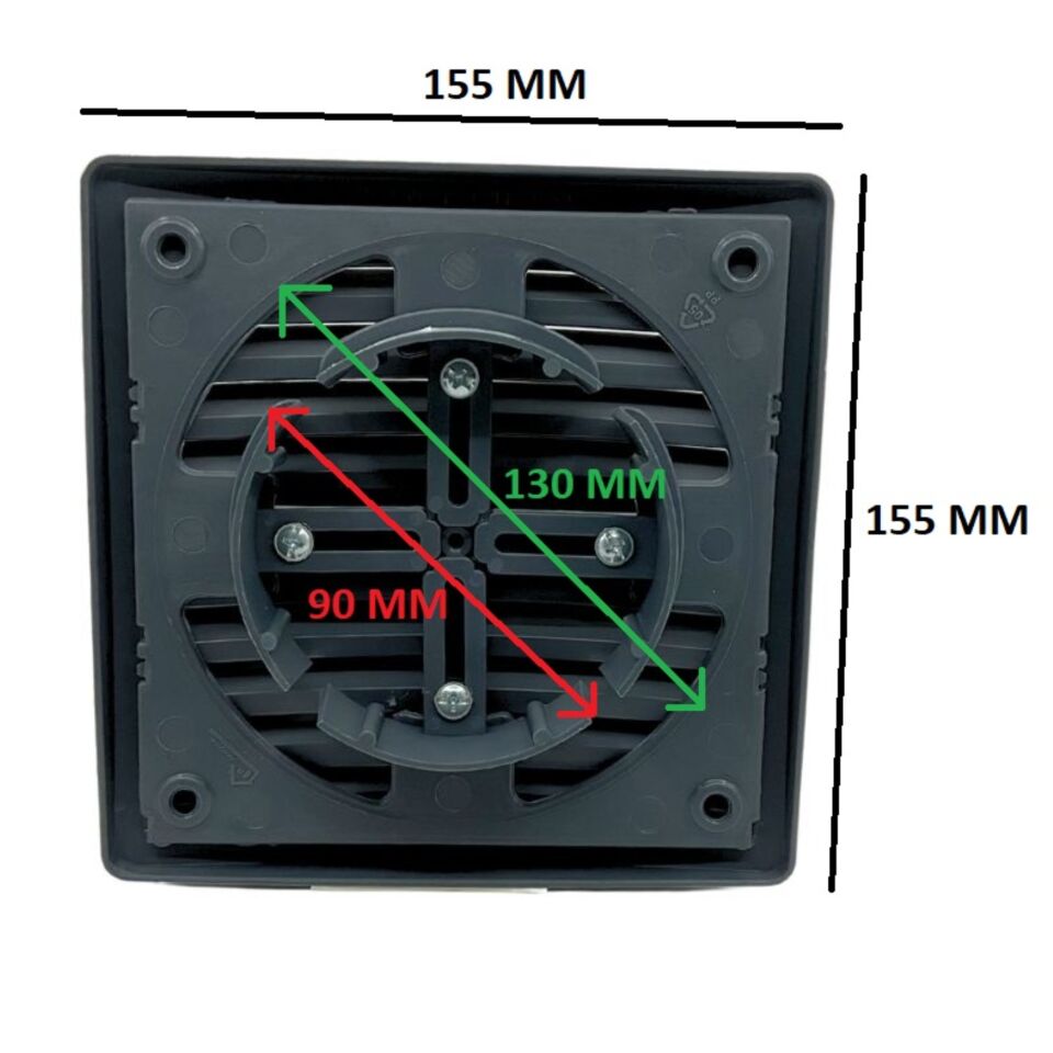 Duvar Menfezi Kare Ayarlı Füme Ak-114