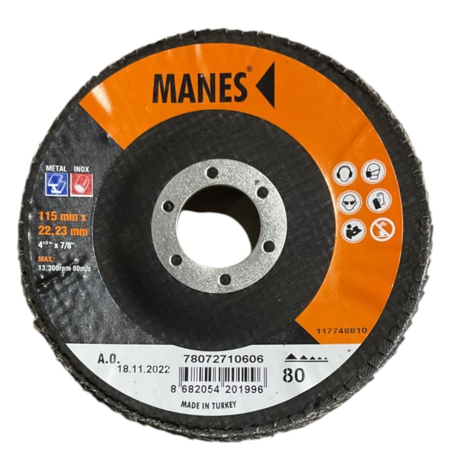 Manes Flap Disk Zımpara A.o.115x22 P80