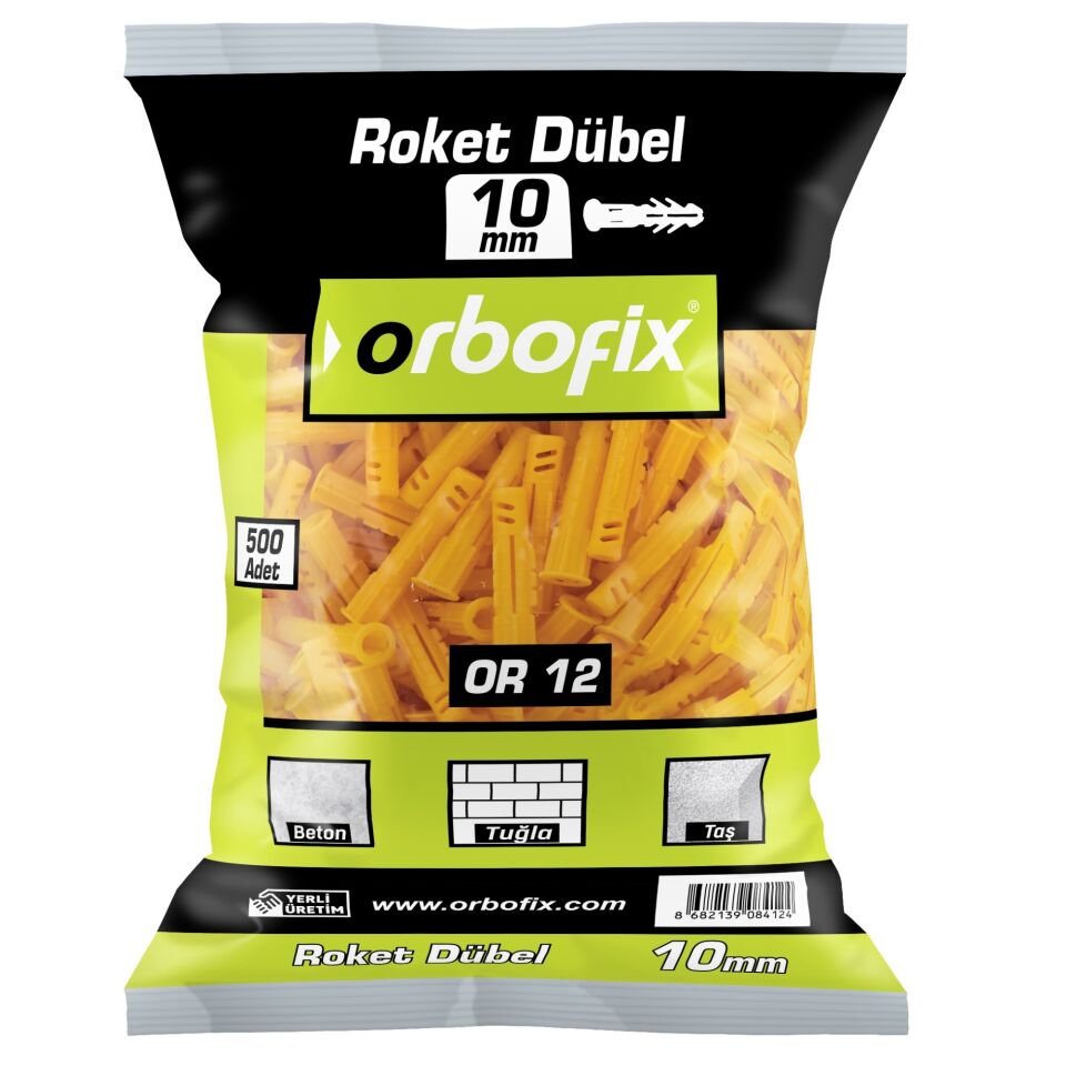 Roket Dubel 10 Mm Sarı (500 Adet)