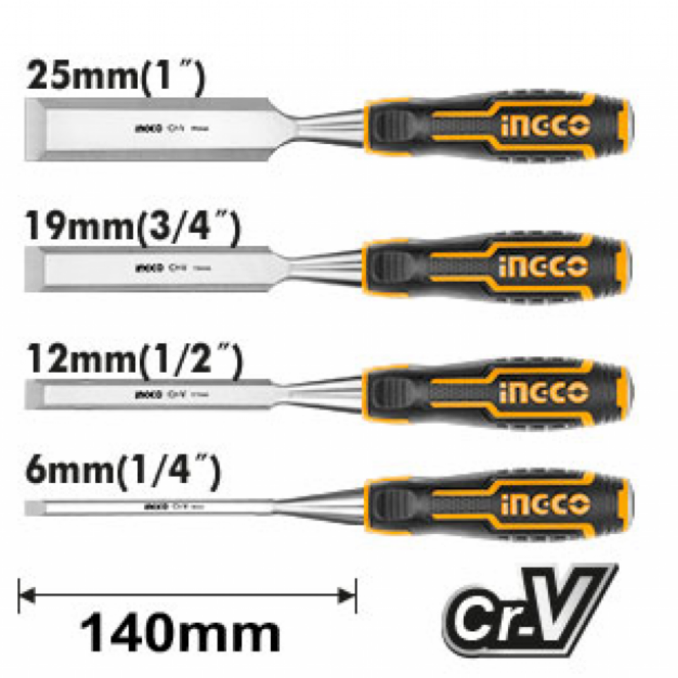 İngco Hktwc0401 Iskarpela Seti 4 Lü